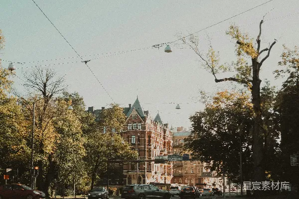 高清摄影 宁静的城市街景