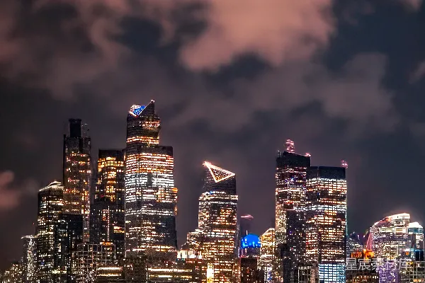 高清摄影 夜幕下的摩天大楼