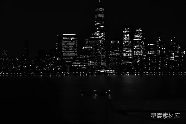高清摄影 夜幕下的城市剪影