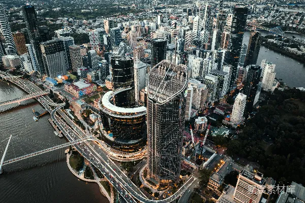 高清摄影 都市夜景：繁忙城市与高楼大厦