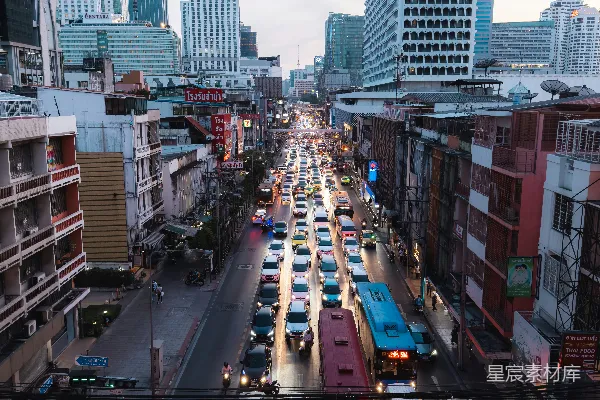 高清摄影 繁华都市中的繁忙交通