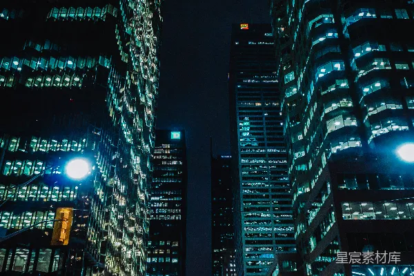 高清摄影 夜幕下的都市交响