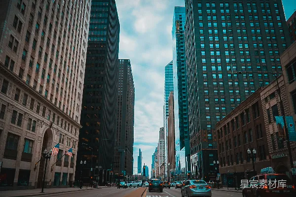 高清摄影 都市高楼林立的街景