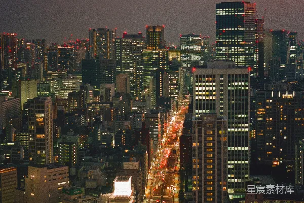高清摄影 灯火辉煌的城市夜景
