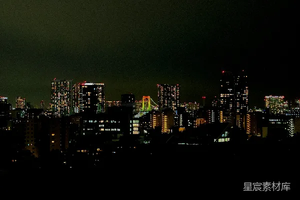 高清摄影 夜幕下的东京天际线