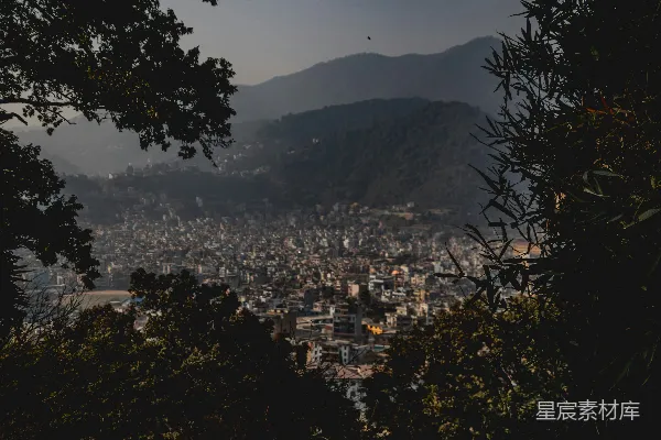 高清摄影 山间城市瞰景