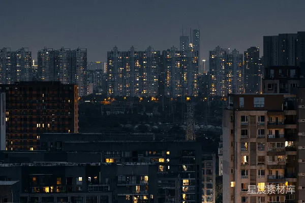 高清摄影 都市夜景：灯火阑珊的城市
