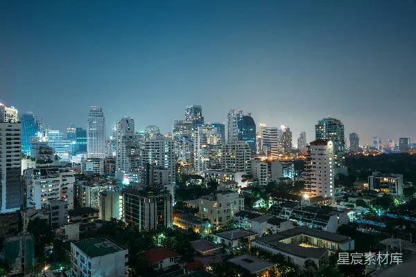 高清摄影 夜幕下的都市繁华