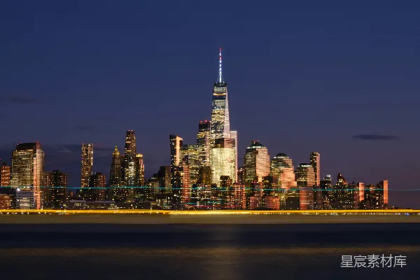 高清摄影 纽约天际线夜景
