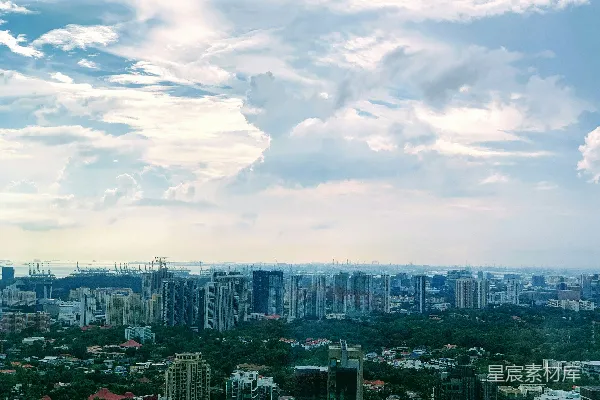 高清摄影 都市云端：现代城市与自然的和谐共存