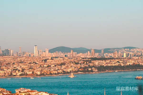 高清摄影 伊斯坦布尔的海景与城市全景