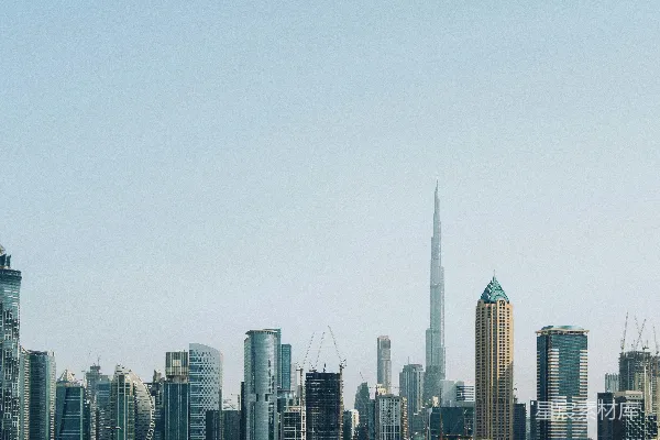 高清摄影 迪拜摩天大楼远景