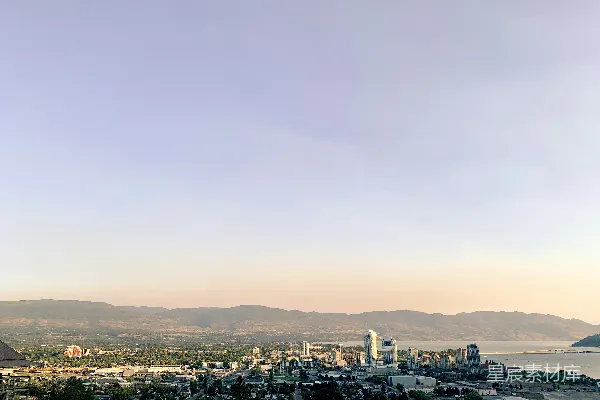 高清摄影 日落时分的城市全景