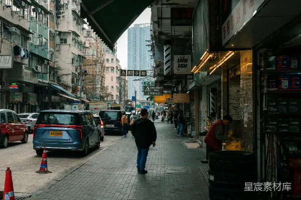 高清摄影 都市中的小巷与繁忙