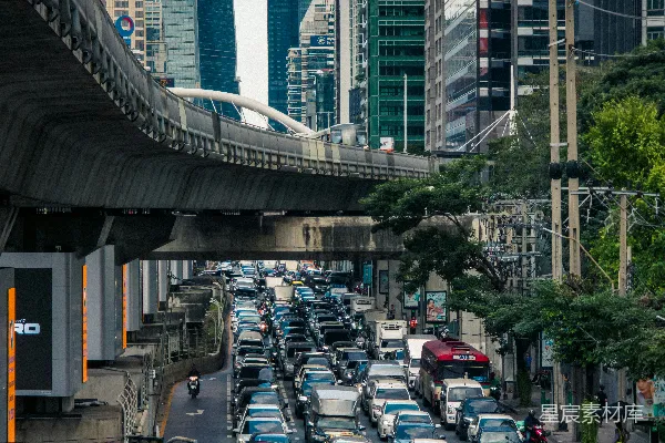 高清摄影 都市繁忙的交通拥堵场景