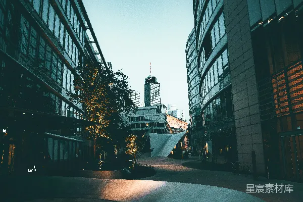 高清摄影 都市清晨的光影交错