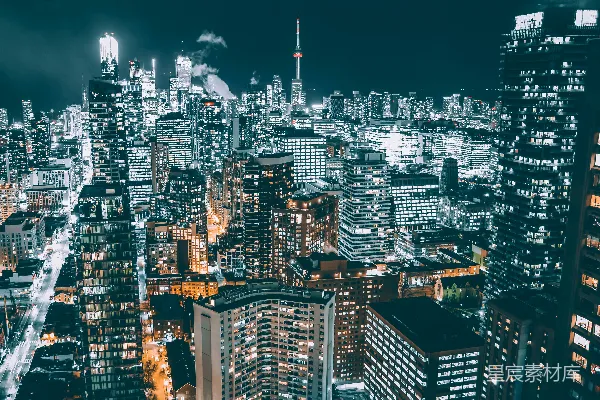 高清摄影 夜幕下的都市繁华