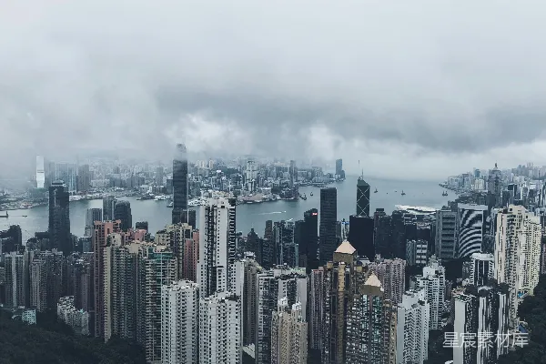 高清摄影 云雾缭绕的香港天际线