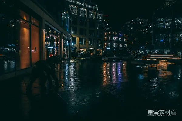 高清摄影 夜幕下的城市静谧