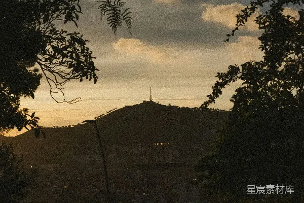 高清摄影 黄昏山景
