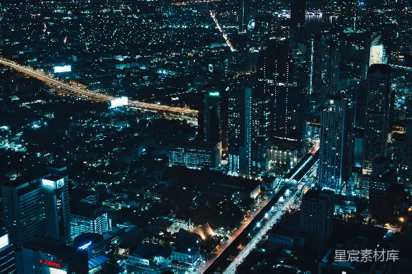 高清摄影 夜幕下的都市繁华