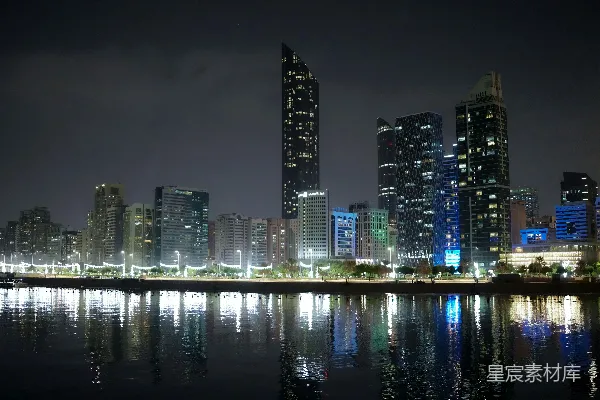 高清摄影 夜幕下的城市天际线
