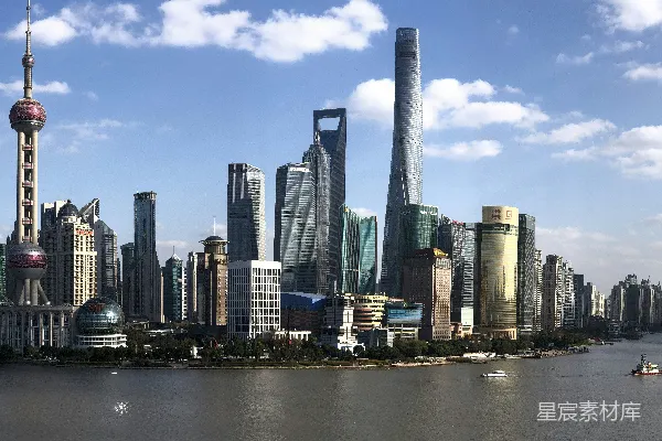 高清摄影 上海陆家嘴天际线全景