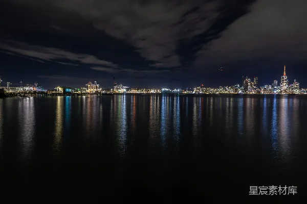 高清摄影 夜幕下的城市全景