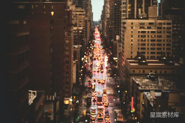 高清摄影 都市夜景：灯火辉煌的街道