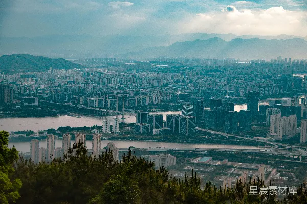 高清摄影 城市全景俯瞰图