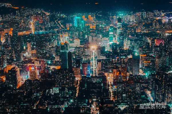 高清摄影 夜色中的城市繁华