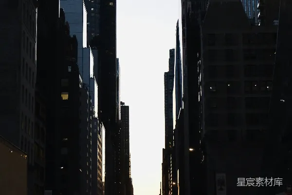 高清摄影 城市夕阳下的街道