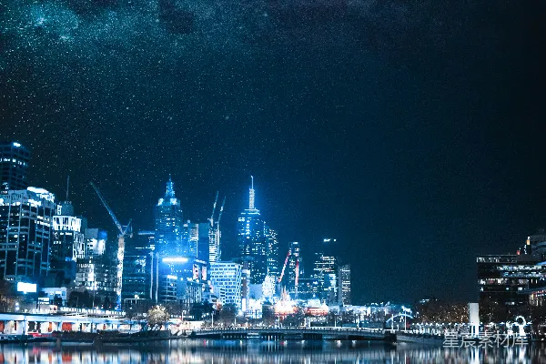 高清摄影 璀璨星河下的都市夜景