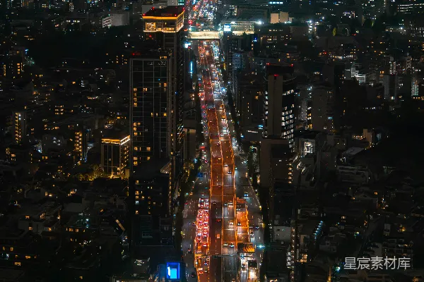 高清摄影 夜幕下的城市繁华