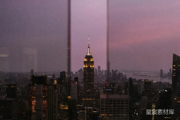 高清摄影 纽约黄昏城市全景
