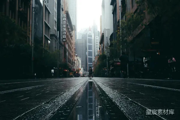 高清摄影 雨后城市倒影