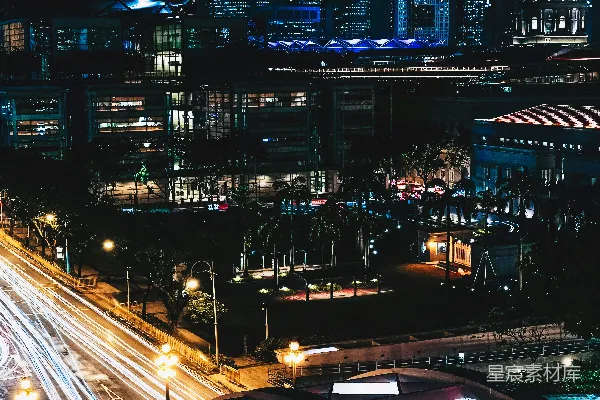 高清摄影 夜色下的新加坡天际线