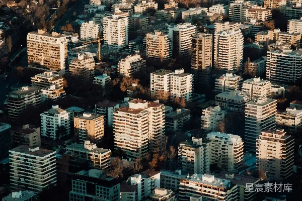 高清摄影 日落时分的城市全景