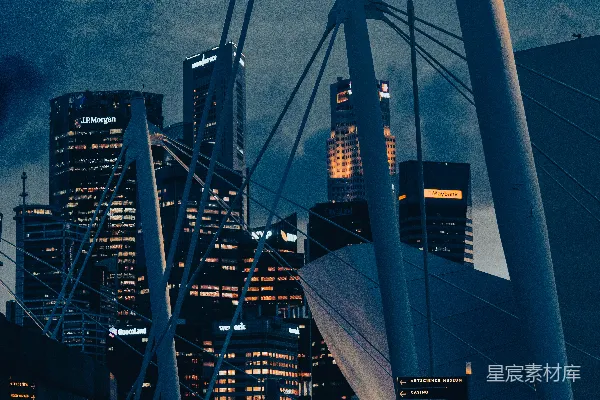 高清摄影 夜幕下的都市天际线