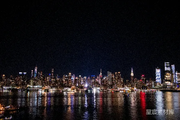 高清摄影 纽约夜景：灯火辉煌的城市