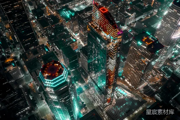 高清摄影 夜幕下的城市光影