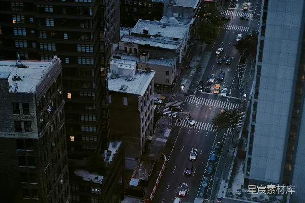 高清摄影 夜幕下的城市街景