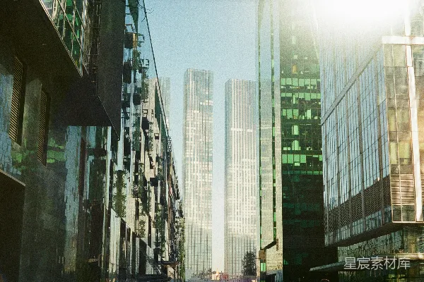高清摄影 城市天际线与镜面建筑