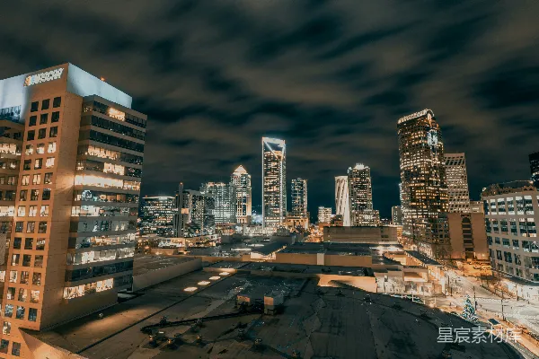 高清摄影 灯火辉煌的都市夜景