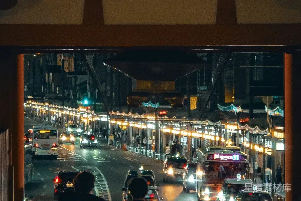 高清摄影 夜幕下的都市繁华