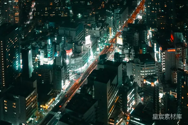高清摄影 夜幕下的都市繁华