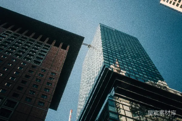 高清摄影 俯瞰摩天大楼的现代城市景观