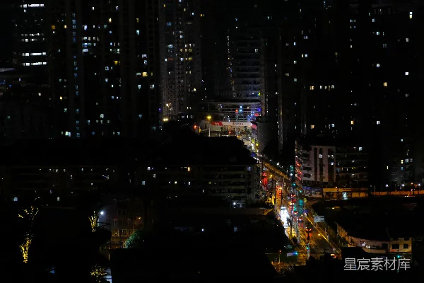 高清摄影 灯火阑珊的夜色之城