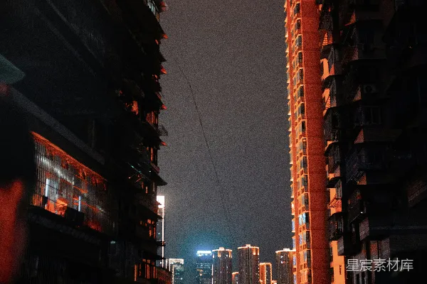 高清摄影 夜幕下的城市街道