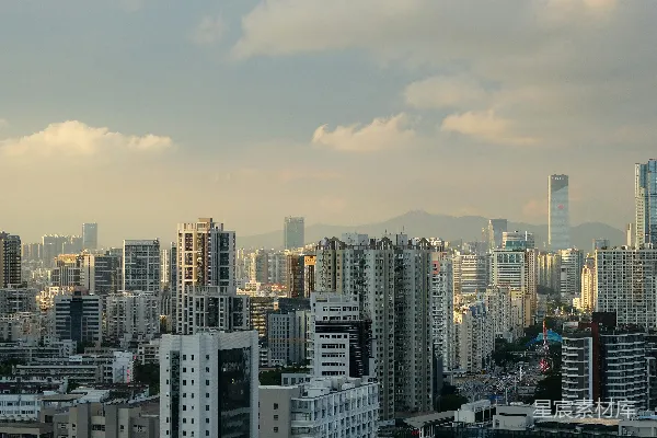 高清摄影 城市日落天际线